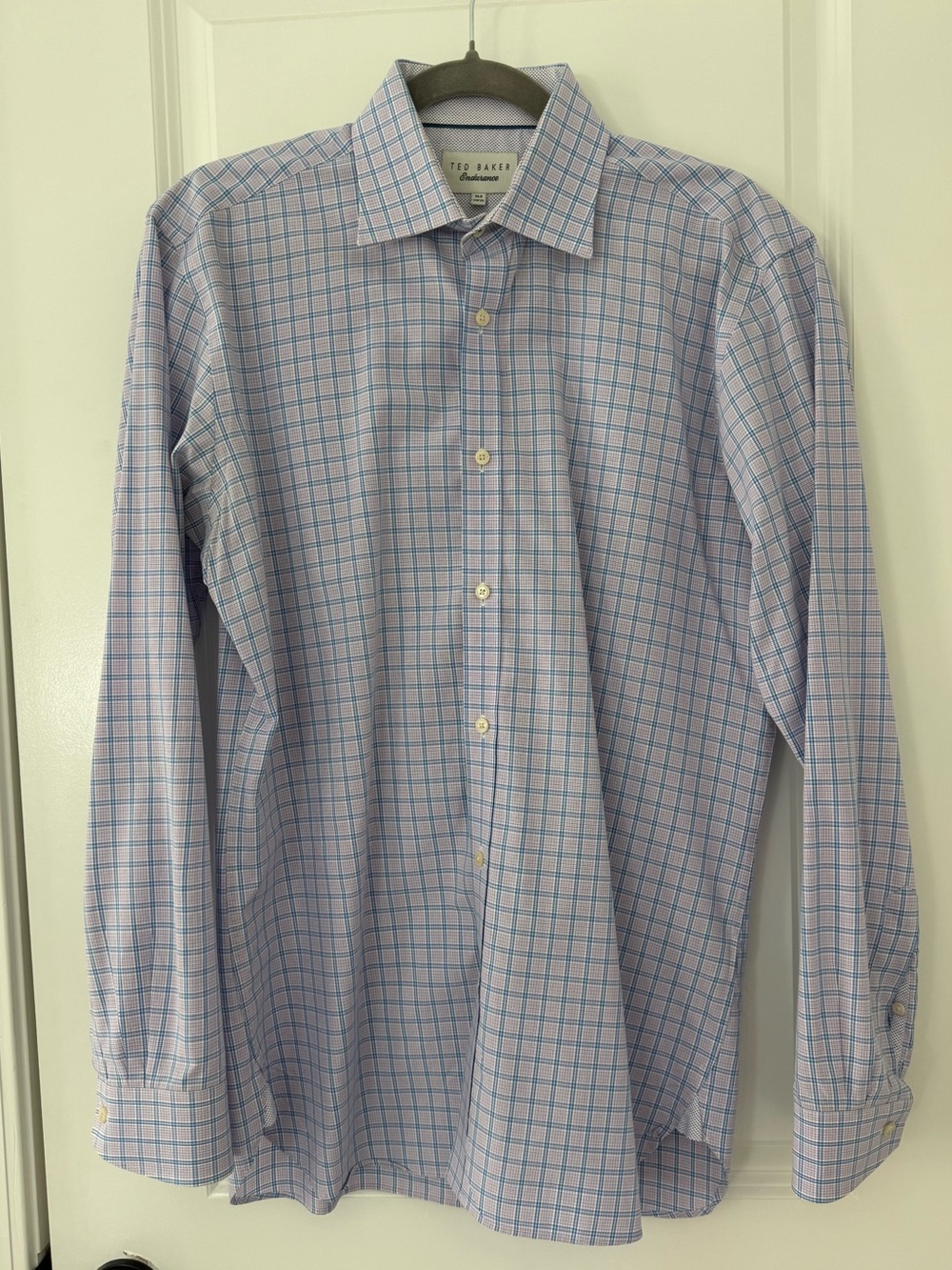 Ted Baker Men's Endurance Blue Checked Dress Shirt